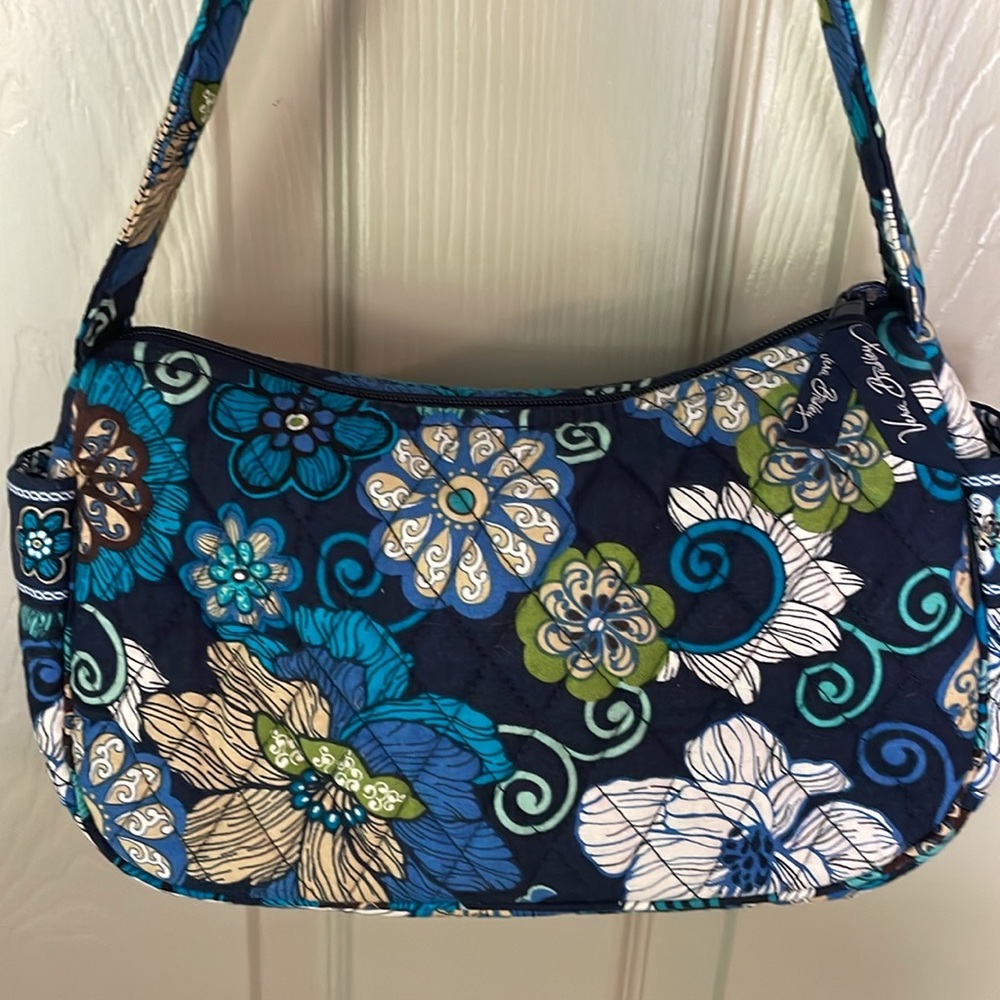 Vera Bradley Blue, Black, Teal and Green Quilted Shoulder Bag - Picture 7 of 15